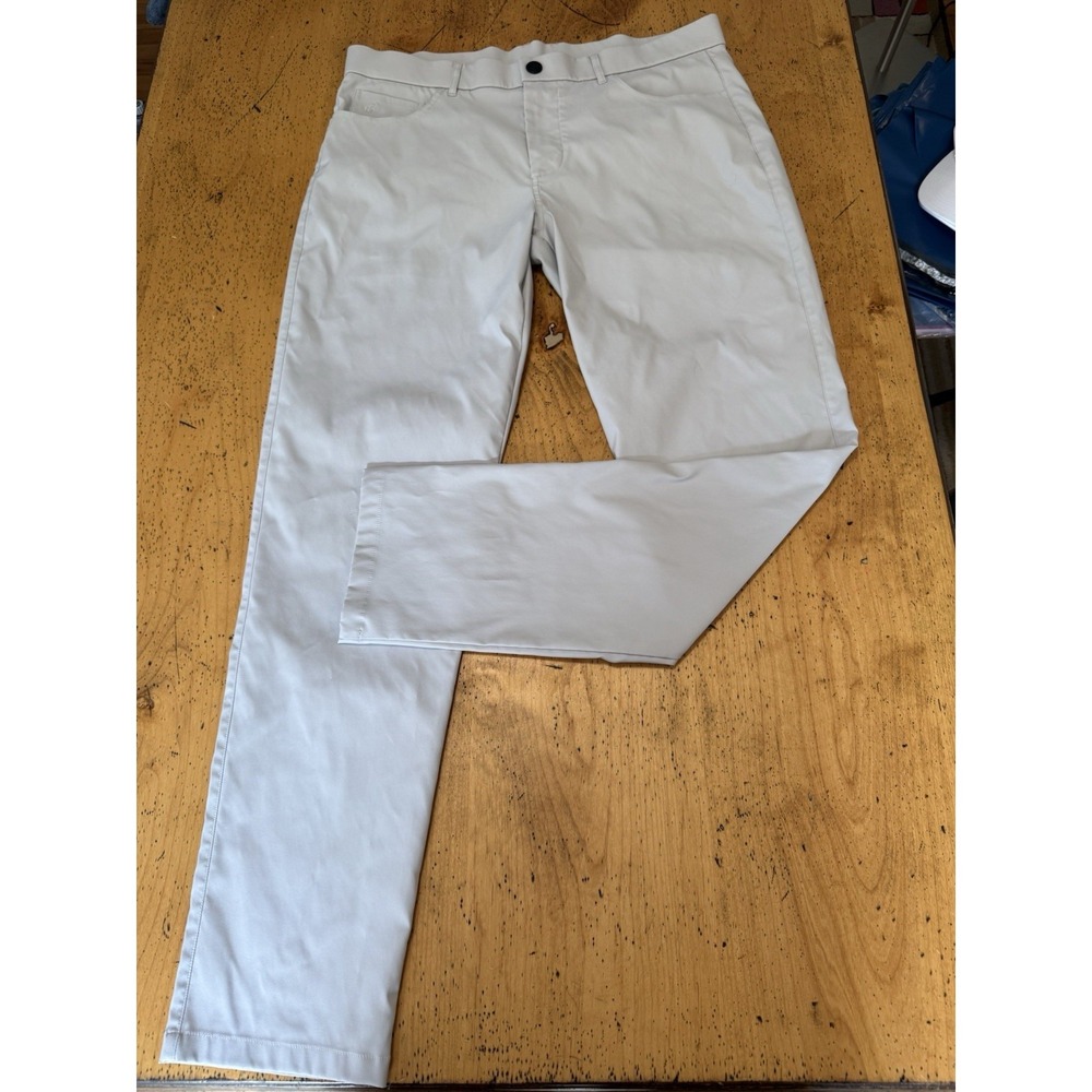 Greyson Wainscott 5-Pocket Pant 36x32 Stone Performance Stretch Golf Tech Casual
